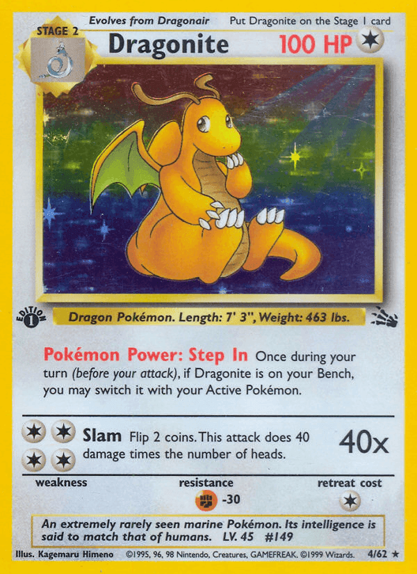 Dragonite · First Edition · EN · Fossil
