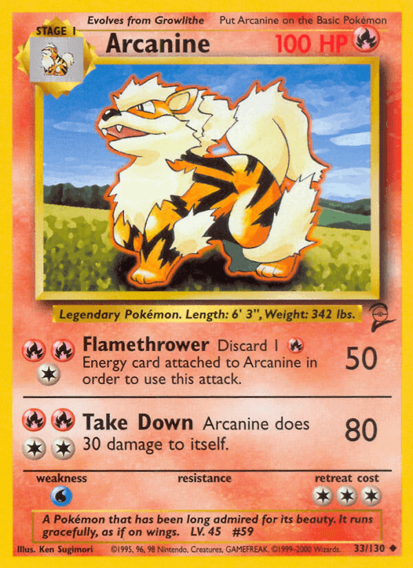 Arcanine · EN · Base Set 2