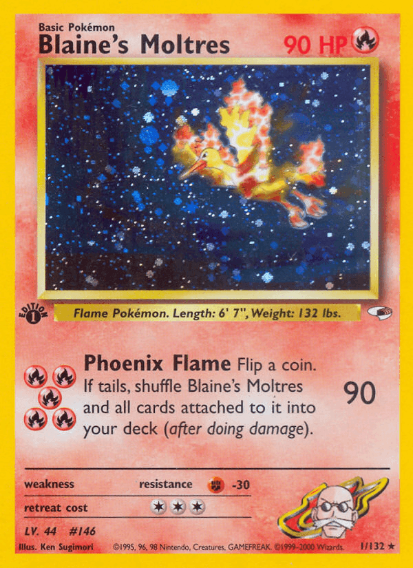 Blaine's Moltres · First Edition · EN · Gym Heroes
