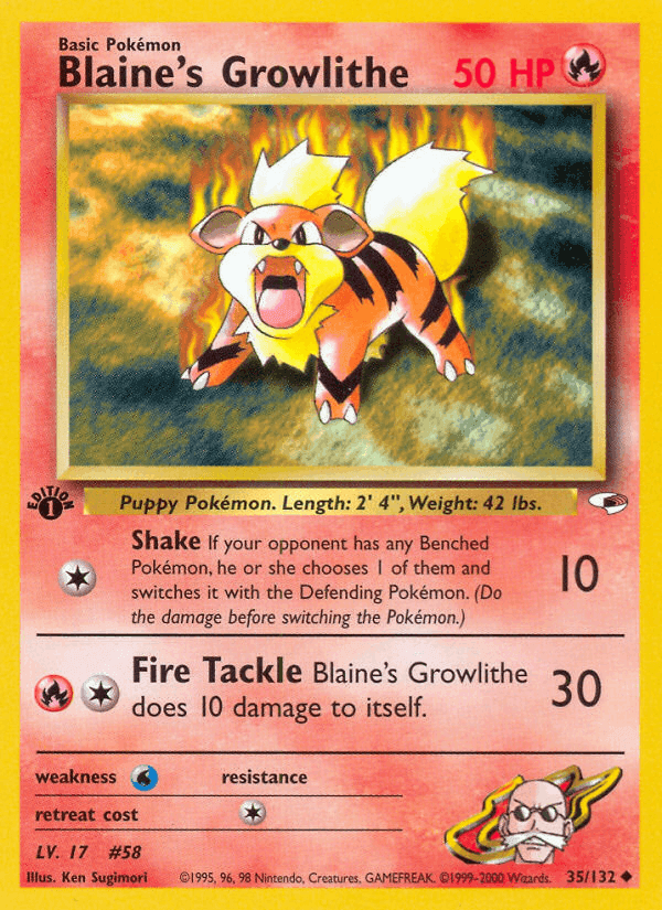 Blaine's Growlithe · EN · Gym Heroes