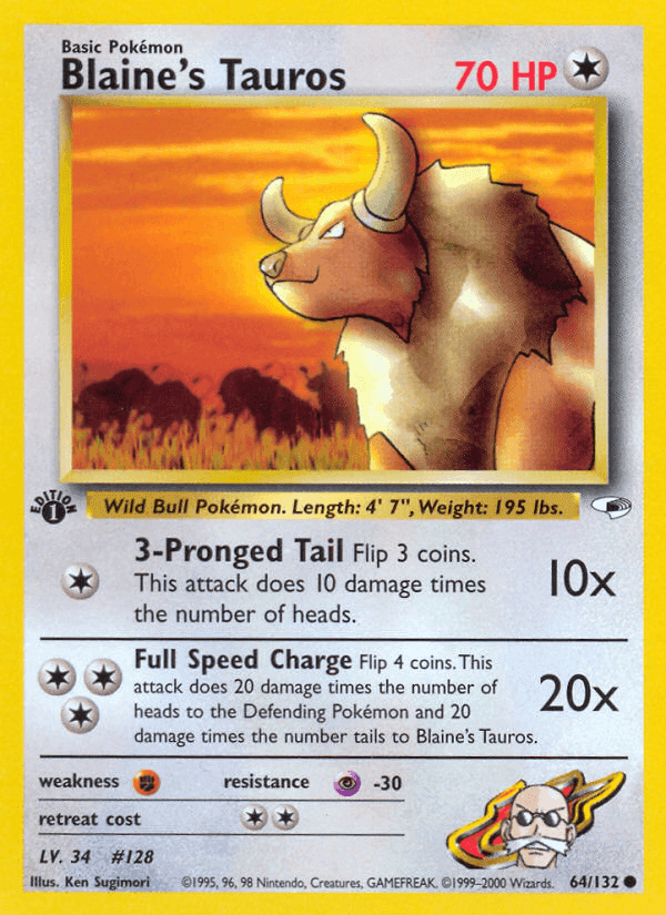 Blaine's Tauros · EN · Gym Heroes