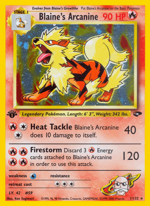 Blaine's Arcanine · First Edition · EN · Gym Challenge