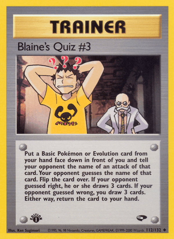 Blaine's Quiz #3 · EN · Gym Challenge