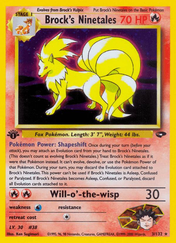 Brock's Ninetales · First Edition · EN · Gym Challenge