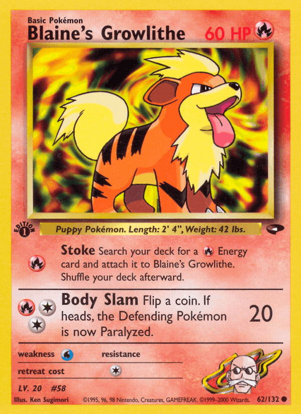 Blaine's Growlithe · EN · Gym Challenge