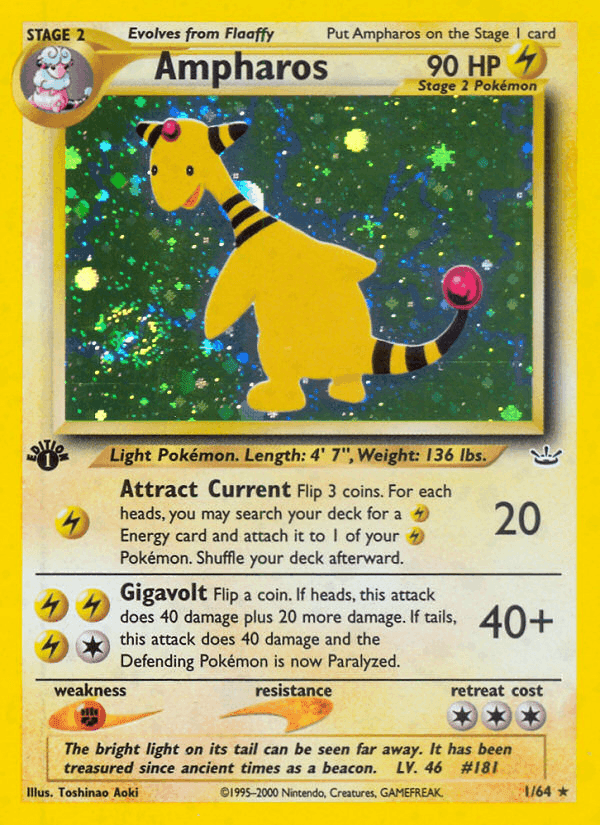 Ampharos · First Edition · EN · Neo Revelation