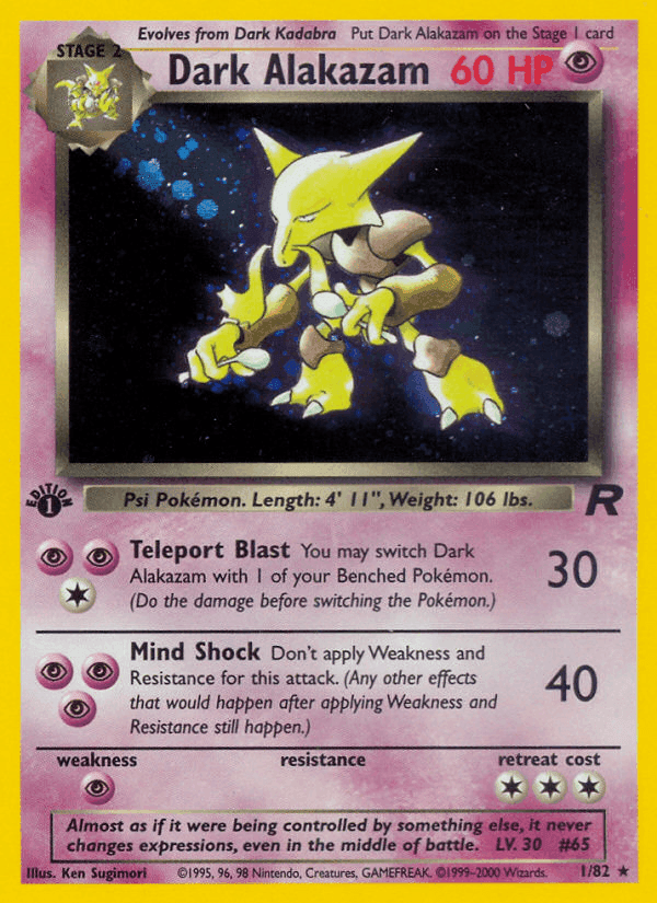 Dark Alakazam · First Edition · EN · Team Rocket