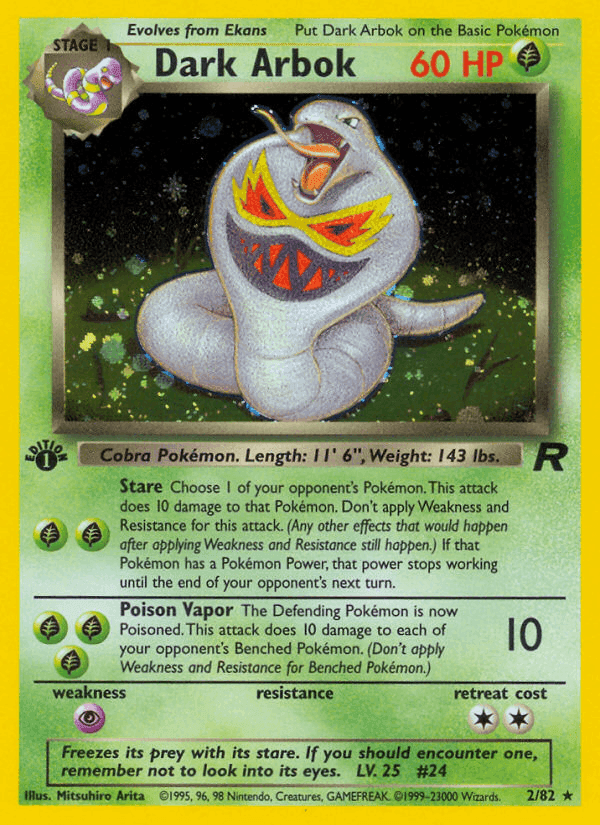 Dark Arbok · First Edition · EN · Team Rocket